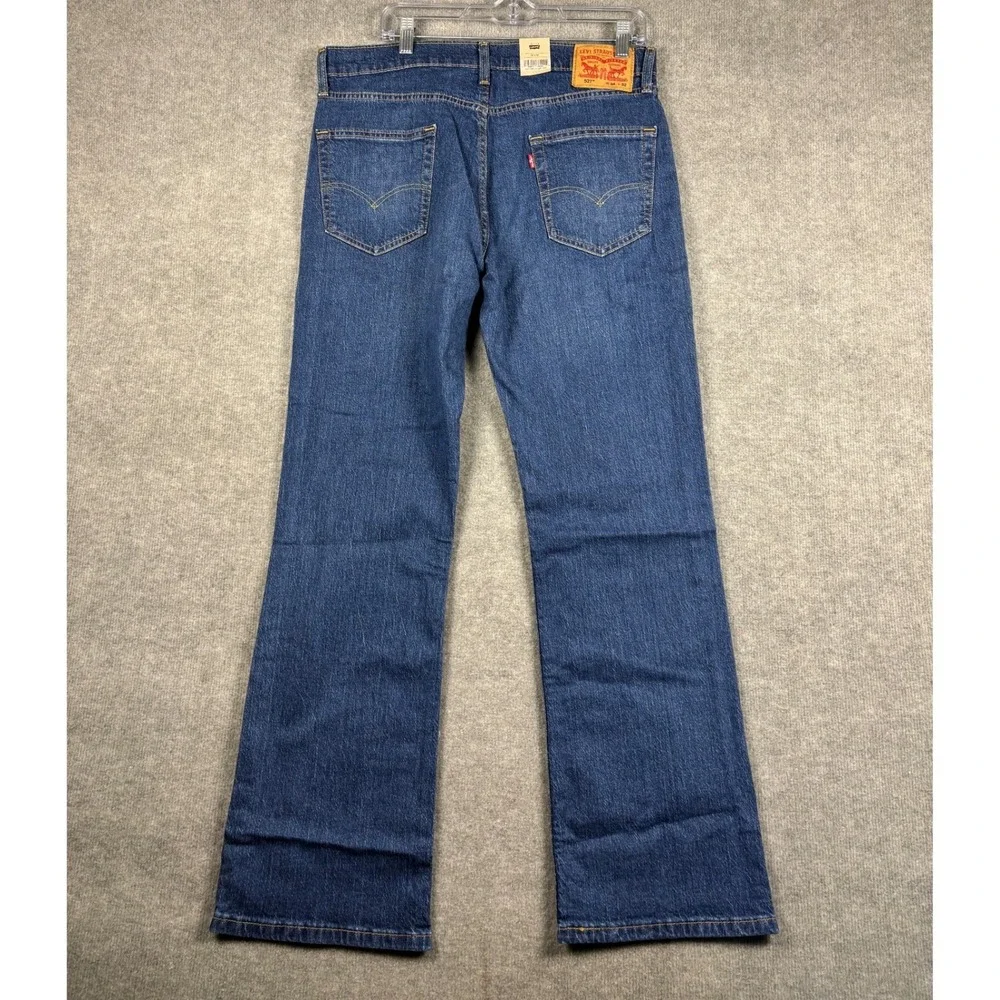 Levis 527 Slim Bootcut Jeans Medium Wash Denim 34x32 Blue Mens